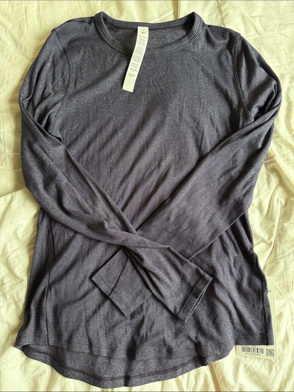 Hold tight long sleeve *sparkle* darker gray purple with silver shimmer sparkles